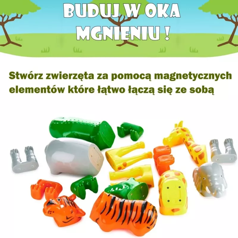 Popular Playthings Magnetilised Loomade Sega või Sobita Mitmevärviline