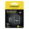 Intenso Performance - mälukaart (microSDXC koos SD-adapteriga) - 64GB - UHS-I U1 / Class10 - microSDXC UHS-I (3424490)