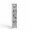 Vannitoa hoiukapp top e shop S33 BIEL — eraldiseisev, valge, 6 riiulit, 300×300×1700 mm