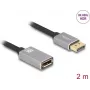 DeLOCK DisplayPorti pikenduskaabel 8K 60 Hz 2 m hall metall ilma riivita