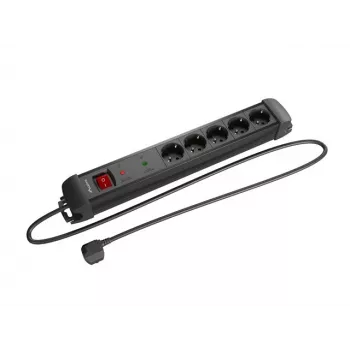 Lanberg SP1-05F-0300-BK pikendusjuhe 3 m 5 vahelduvvoolupesa siseruumidesse must