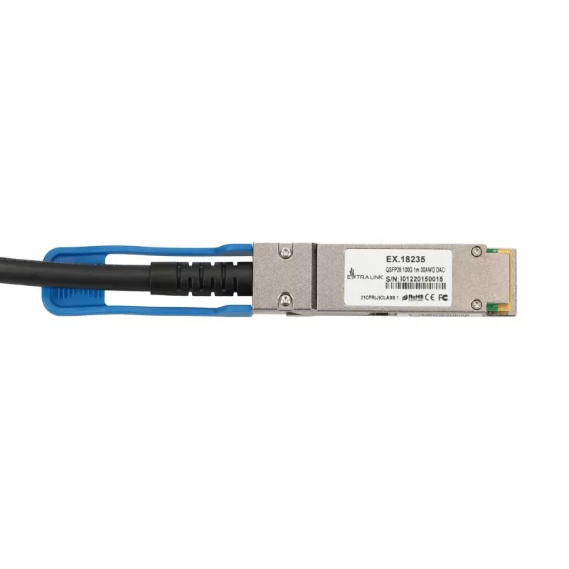 Extralink QSFP28 DAC kaabel 100G 1M 30AWG PASSIVE võrgutransiiveri moodul