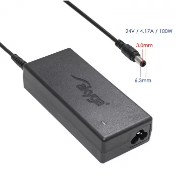Akyga AK-ND-73 toiteadapter Zebra printeritele, 100 W, 24 V, 4,17 A, 6,3 x 3,0 mm nurgpistik