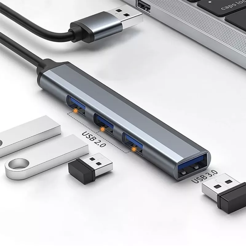 USB-jaotur QOLTEC 53793 — USB 3.0 sisend, 3× USB 2.0 porti