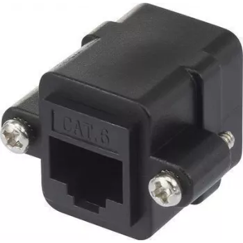 Renkforce RJ45 võrguadapter CAT 6 [1x RJ45-pistikupesa - 1x RJ45-pistikupesa] Must (RF-4712202)