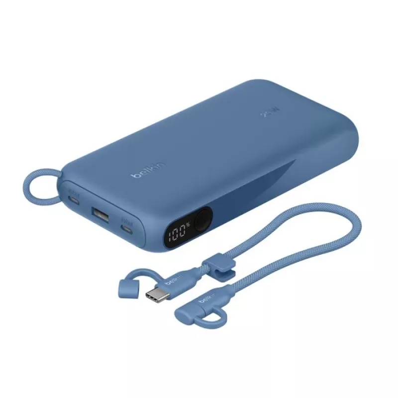 Akupank Belkin BPB028hqBL 20000 mAh, 2× USB‑C, 1× USB‑A, sinine