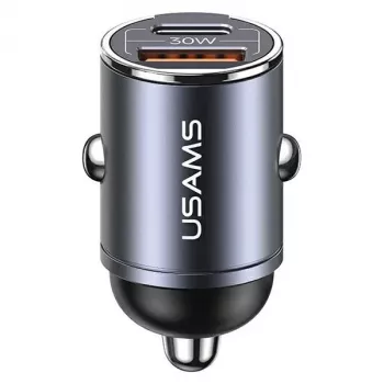 Autolaadija usams C38 30W — 1x USB-A + 1x USB-C kiirlaadimine