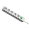 Pikendusjuhe Qoltec 50290 1,8 m 5 vahelduvvoolupistikupesa Siseruumides Valge