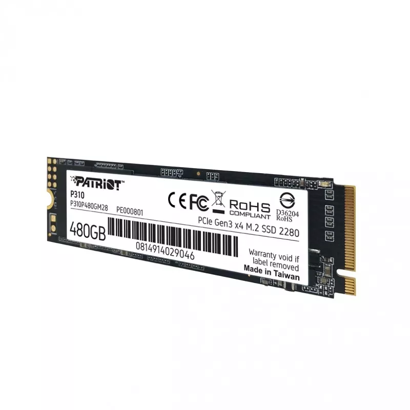 SSD-ketas Patriot Memory 480 GB M.2 PCI Express 3.0 NVMe P310