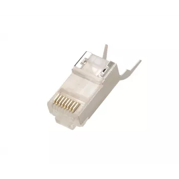 RJ45 pistik Extralink CAT6A FTP 8P8C, läbipaistev, isane/emane, 1 tk