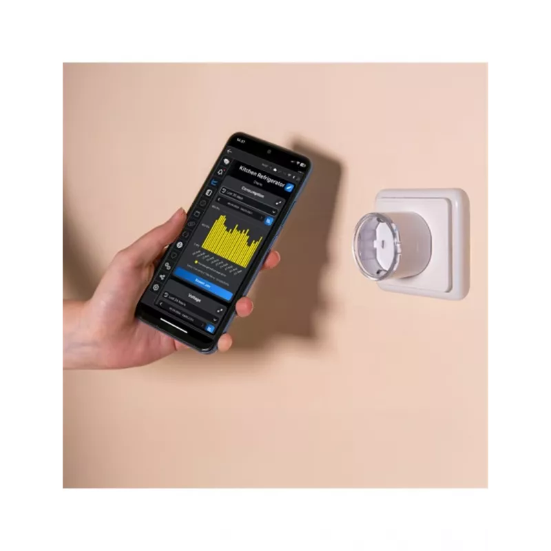 Nutikas pistikupesa Shelly Plug S Gen3 — „Wi‑Fi“ nutikas pistikupesa energiaseirega, Tüüp F, 110–230 V, 2500 W, valge
