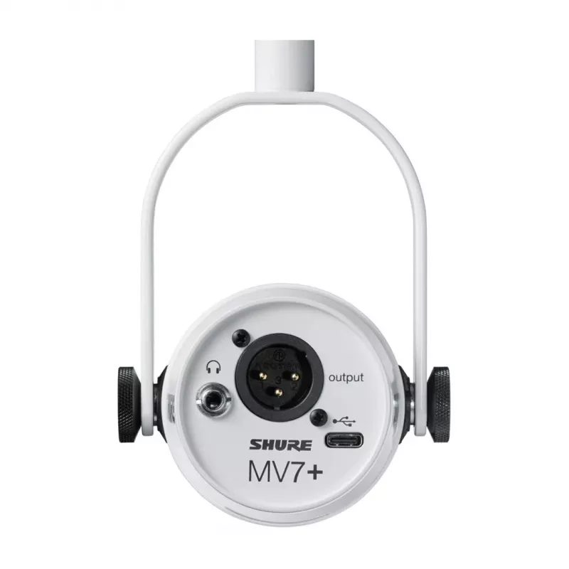 Shure MV7+-W - kõnepuldi/vokaalmikrofon XLR/USB-C pistikuga, valge