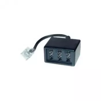 Võrgukaabel ShiverPeaks S-Impuls TC 71280-8 RJ45 3× TAE-NFF külge, isane–isane, must läbipaistev