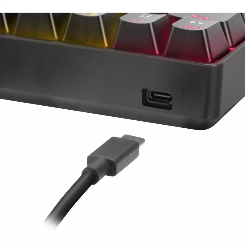 Mehaaniline mänguklaviatuur Speedlink ATMOS RGB — kompaktne paigutus, RGB-taustvalgustus