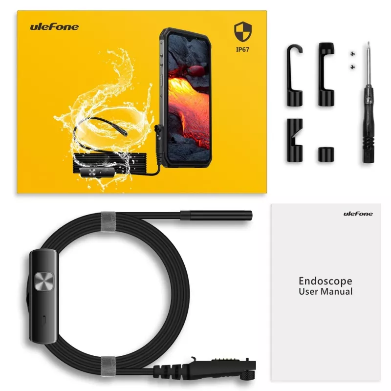 Ulefone uSmart UF-EC endoskoopkaamera nutitelefonidele, must