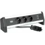 BACHMANN Desk1 3x maandatud pistikupesa, USB-laadija, GST18 0,2m