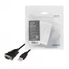 LogiLink AU0048A jadakaabel must 1,5 m USB A DB-9