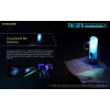 Võtmehoidjaga taskulamp Nitecore TIKI GITD BLUE — hall, USB-laetav, 1 lm, 55 mm, 12 g, IP66, löögikindel