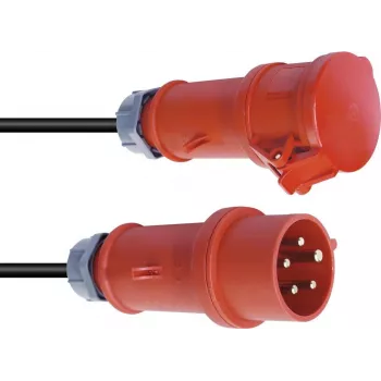 Pikenduskaabel PSSO 16A CEE 5x2,5 mm² 15 m punane