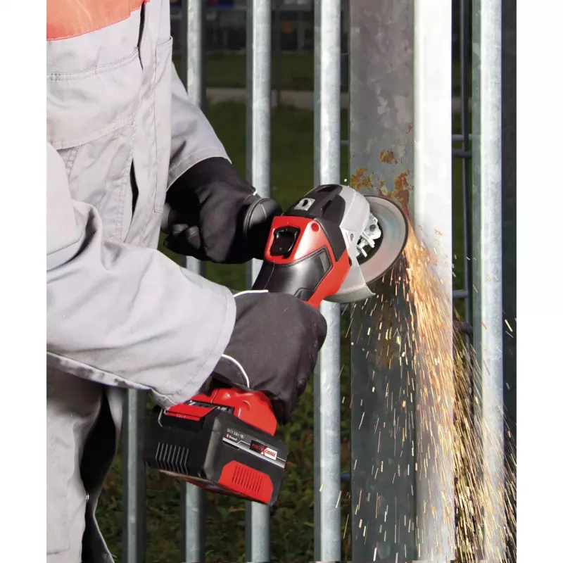 Juhtmeta nurklihvija Einhell TE-AG 18/115 Li Kit — 115 mm ketas, 18 V liitium-ioon, 8500 p/min, 1,65 kg