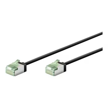 Wentronic goobay - Patch-kaabel - RJ-45 (M) kuni RJ-45 (M) - 15cm - 3,8 mm - U/UTP, varjestamata - CAT 8,1 - Halogeenivaba, kitsas, keerdpaar - Must (74350)