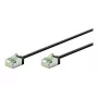 Wentronic goobay - Patch-kaabel - RJ-45 (M) kuni RJ-45 (M) - 15cm - 3,8 mm - U/UTP, varjestamata - CAT 8,1 - Halogeenivaba, kitsas, keerdpaar - Must (74350)