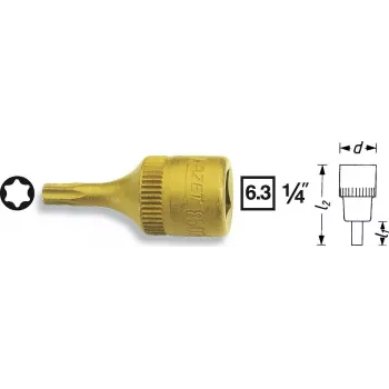 Hazet Torx-kruvikeeraja otsak 6,3 mm (1/4) 8502-T30 pikkus 28 mm (8502-T30)