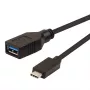 ROLINE USB 3.1 kaabel Adapter, USB Type C - A, ST/BU, OTG, must, 0,15 m (11.02.9030)