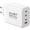 ALLNET toiteplokk PSU-GaNPD-USB-1A3C-200W — 200W GaN USB-laadija, 1× USB-A, 3× USB-C