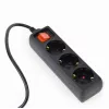 Gembird EG-PSU3-01 toitepikendus 0,6 m 3 vahelduvvoolu pistikupesa Siseruumides Must