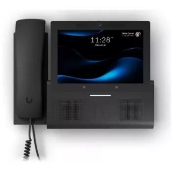 IP-telefon UBIQUITI G3 Touch Wall — 7-tolline 1280×800 ekraan, 32 GB salvestusruum, 5 MP kaamera, Gigabit Ethernet, Wi‑Fi (802.11a/b/g/n/ac), must