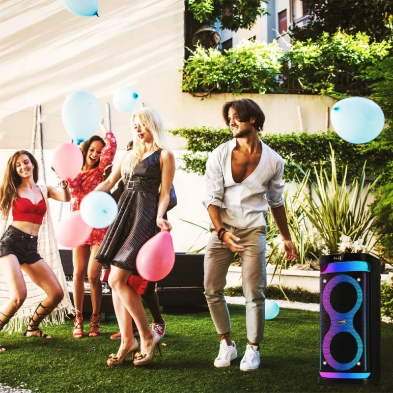 Kaasaskantav kõlar MANTA SPK0601B100, 100 W, Bluetooth, karaoke, juhtmevaba mikrofon, aku, ekvalaiser, diskotuled