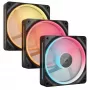 CORSAIR iCUE LINK LX120-R ARGB Reverse Blade 120mm korpuse ventilaatorid - 3 tk pakend - Must
