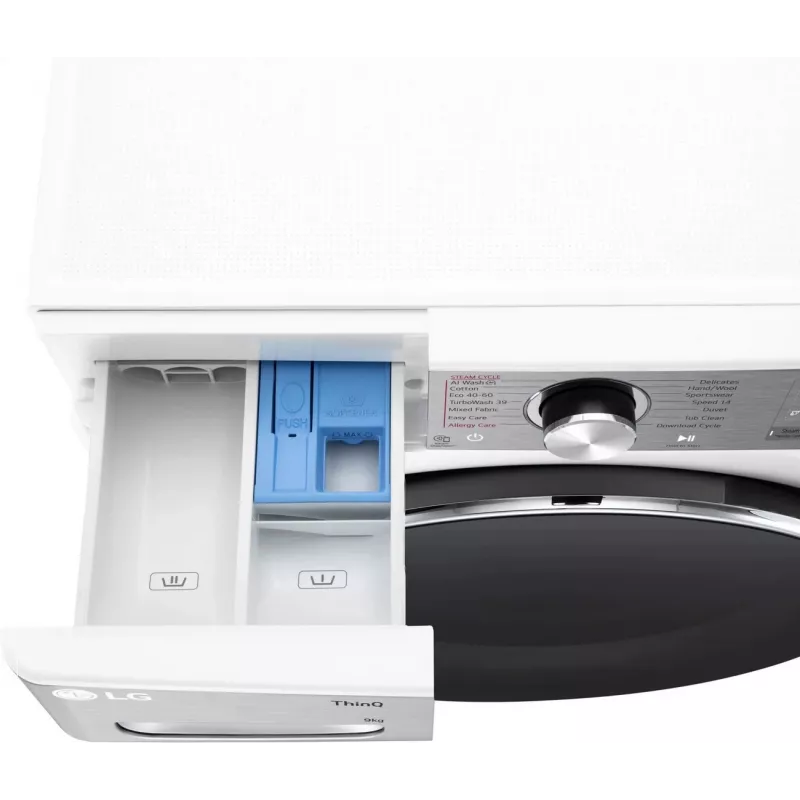 LG F2WR909P3W pesumasin, 9kg, 47,5cm, 1200 p/min
