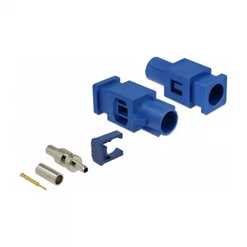 Koaksiaalpistik DELOCK 89757 FAKRA C isane, kullatud kontaktidega, 9,4×25,6×7,4 mm