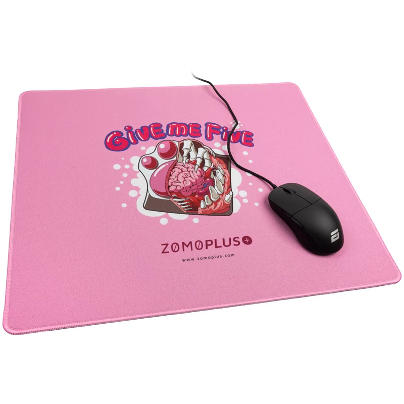 ZOMOPLUS Give Me Five mängurihiirematt, 500x420mm - roosa