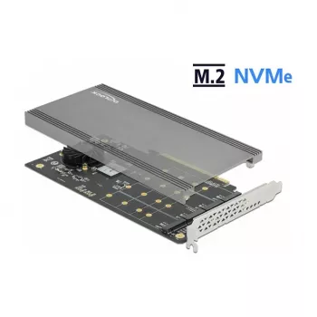 DeLOCK PCI Express x16 kaart 4 x sisemise NVMe M.2 Key M 89044