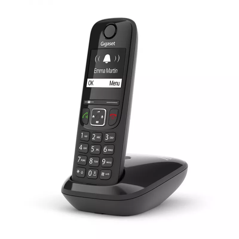 Analoog-/DECT-telefon Gigaset AS690 helistaja ID-ga juhtmeta telefonitoru must