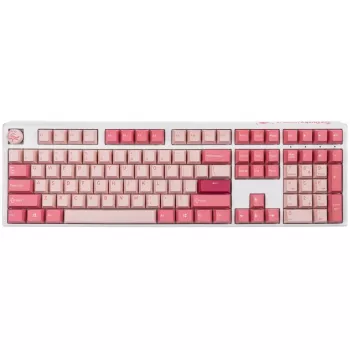 Ducky One 3 Gossamer Pink klaviatuur Mängimine USB US English Roosa, Valge
