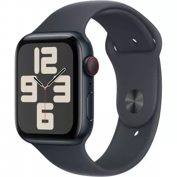 Apple Watch SE GPS + Cellular 44 mm kesköö alumiiniumkorpus kesköö spordirihmaga – M/L (MXGM3QF/A)