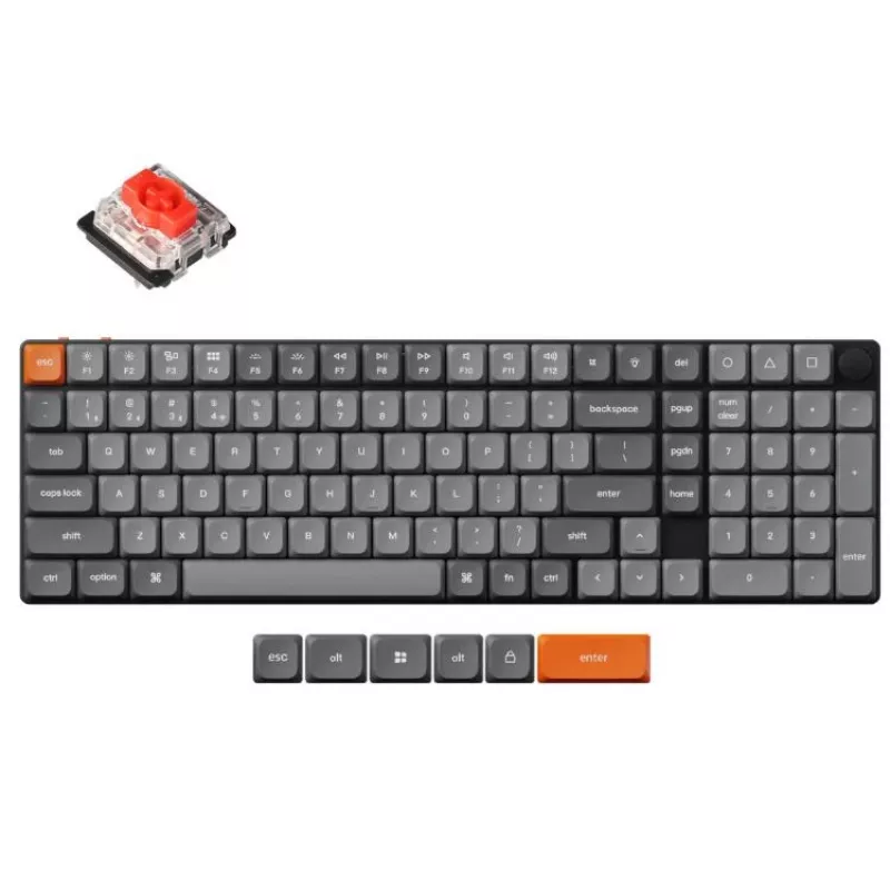 Juhtmevaba mehaaniline klaviatuur Keychron K17 MAX RGB Must — kompaktne paigutus, Bluetooth ja USB-C ühendus