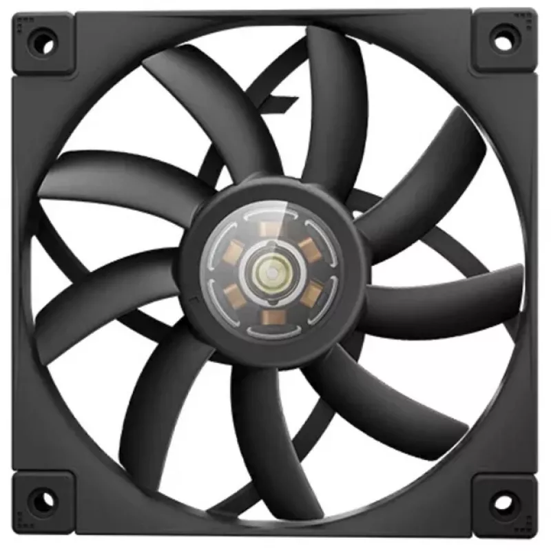 120 mm PWM õhuke korpuseventilaator DeepCool FT12 õhuke — must, madala profiiliga disain, PWM-juhtimine