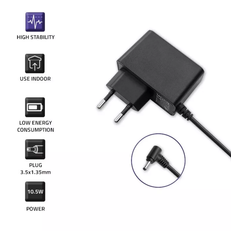 Qoltec toiteadapter Wtyczkowy 10.5W 5V 2.1A 3.5*1.35