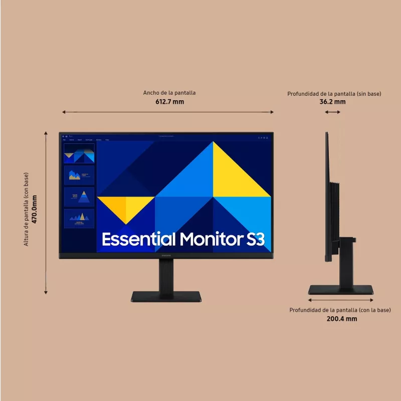 Samsung S27D304GAU arvutimonitor 68,6 cm (27 tolli) 1920 x 1080 pikslit Full HD LED-must