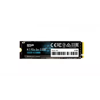 SSD M.2 NVMe Silicon Power P34A60 2 TB, PCIe 3.0 x4, lugemine 2200 MB/s, kirjutamine 1600 MB/s