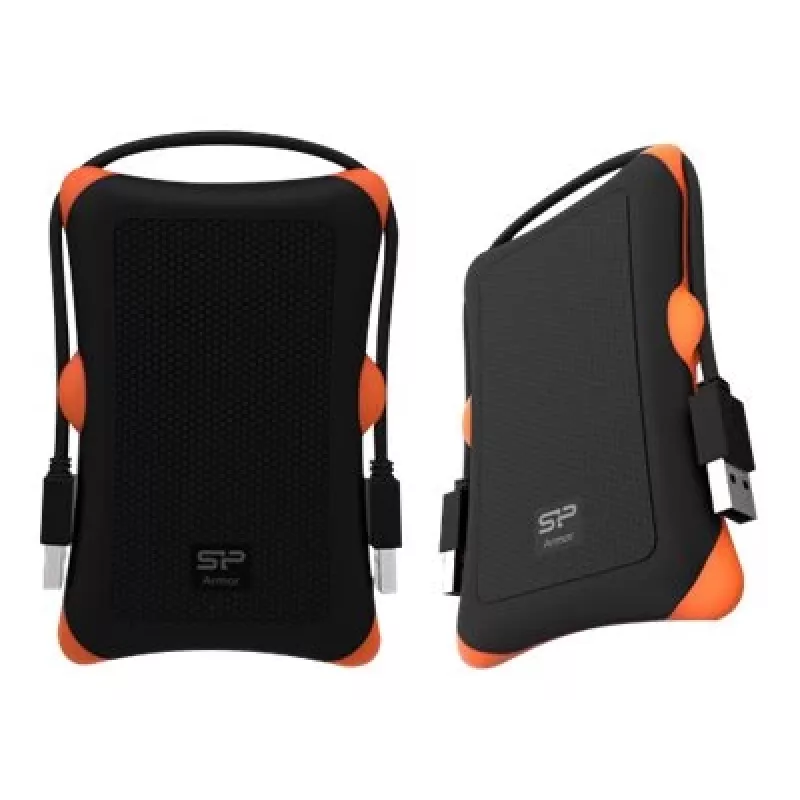 HDD/SSD-korpus Silicon Power Armor A30, 2,5-tolline ühe pesaga, USB 3.2 Gen 1, Micro-USB A, oranž/must