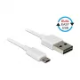USB-kaabel DeLOCK 84805 USB 2.0 0,2 m USB A Micro-USB B valge