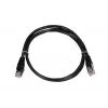 LAN patchcord Extralink Cat5e FTP 1 m, F/UTP varjestatud, RJ-45 to RJ-45, must