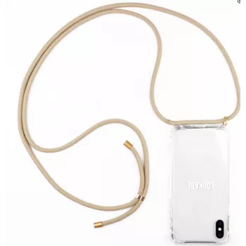 Nutitelefoni kaelakeeümbris Lookabe loo009 kuldne nude iPhone Xr-le