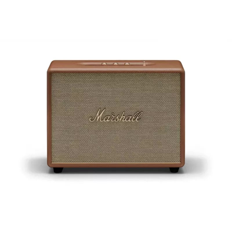 Juhtmevaba kõlar MARSHALL Woburn III Brown — mitmetoaline, Bluetooth, Wi‑Fi, analoogsisendid